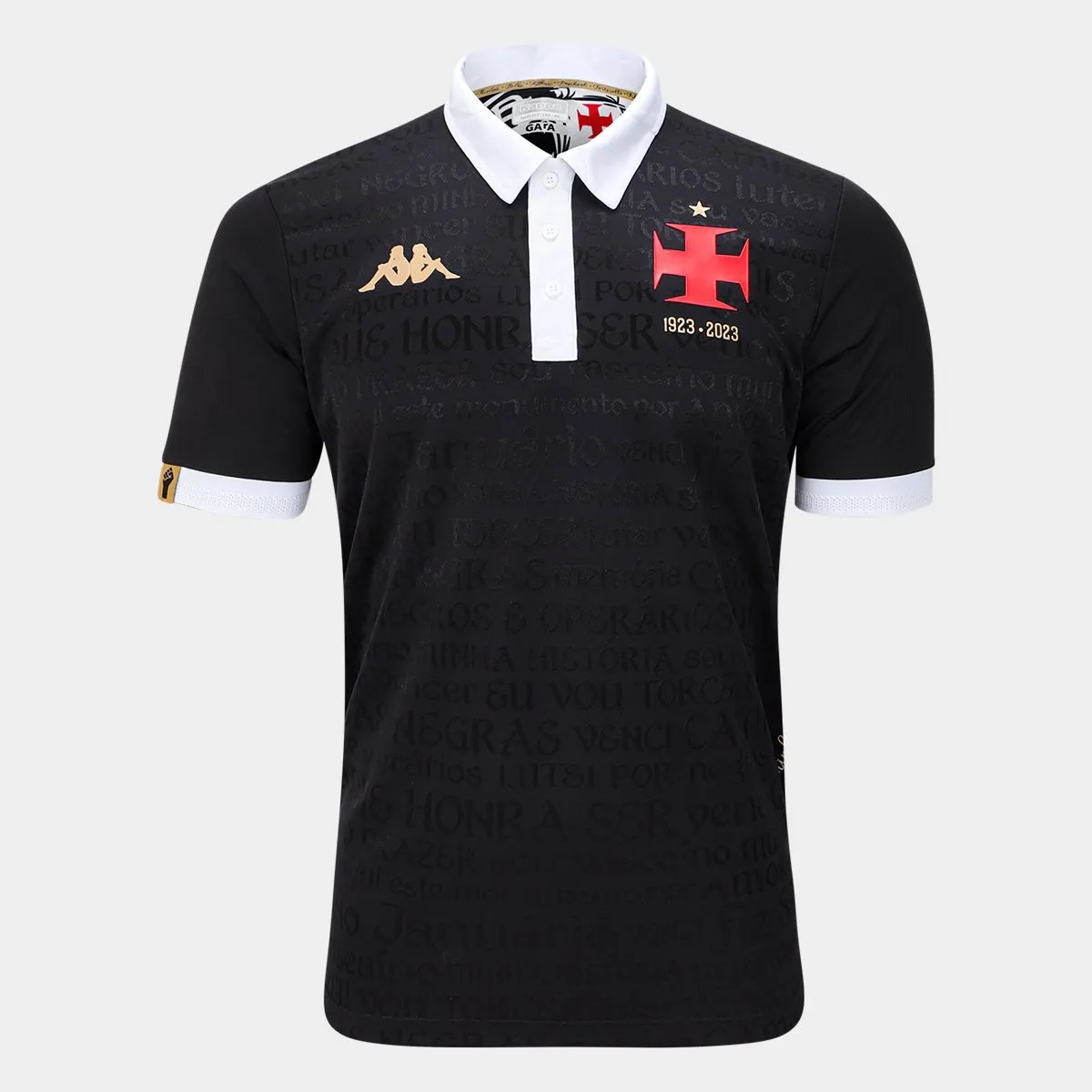 Camisa Vasco Iii 23/24 S/N Jogador Kappa Masculina - Preto+Branco